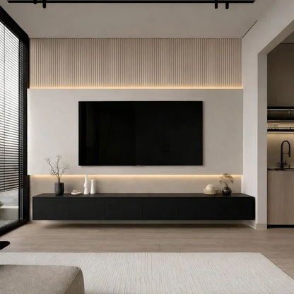 Japandi TV Unit – Square Design